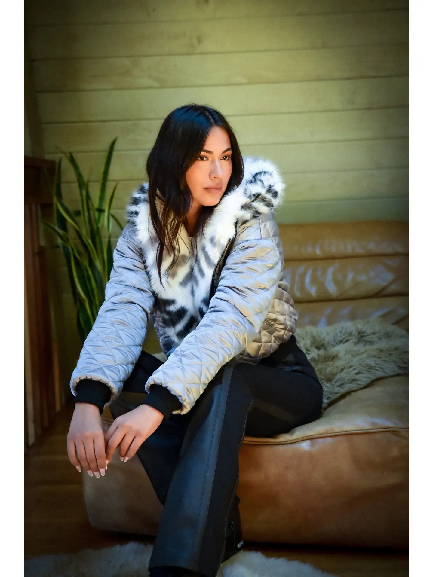 Galena Reversible Faux Fur Hoodie Jls