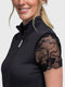 Galloon Lace Black Short Sleeve Sun Shirt-Shirt-Kastel Denmark-XXS-Urbanheer