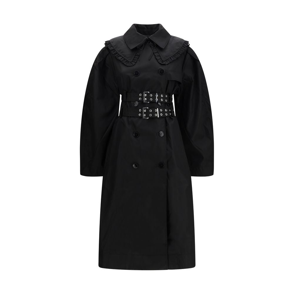Ganni Black Nylon Coat