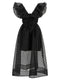 Ganni Black Organza Ruched Dress