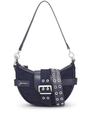 Ganni Buckle small denim cross-body bag-Shoulder-Ganni-UNI-Urbanheer