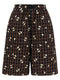 Ganni Check Flower Bermuda Shorts