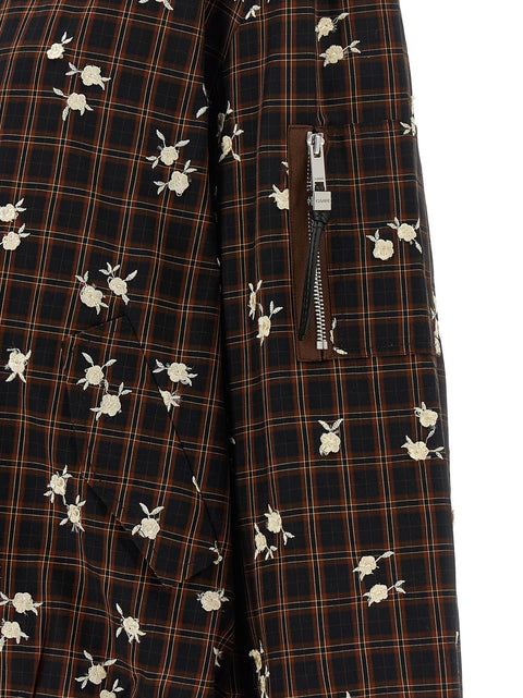 Ganni Check Flower Bomber Jacket