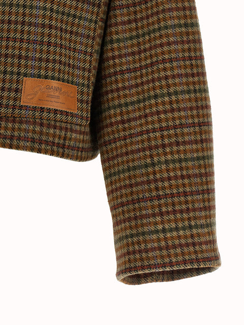Ganni Check Twill Jacket