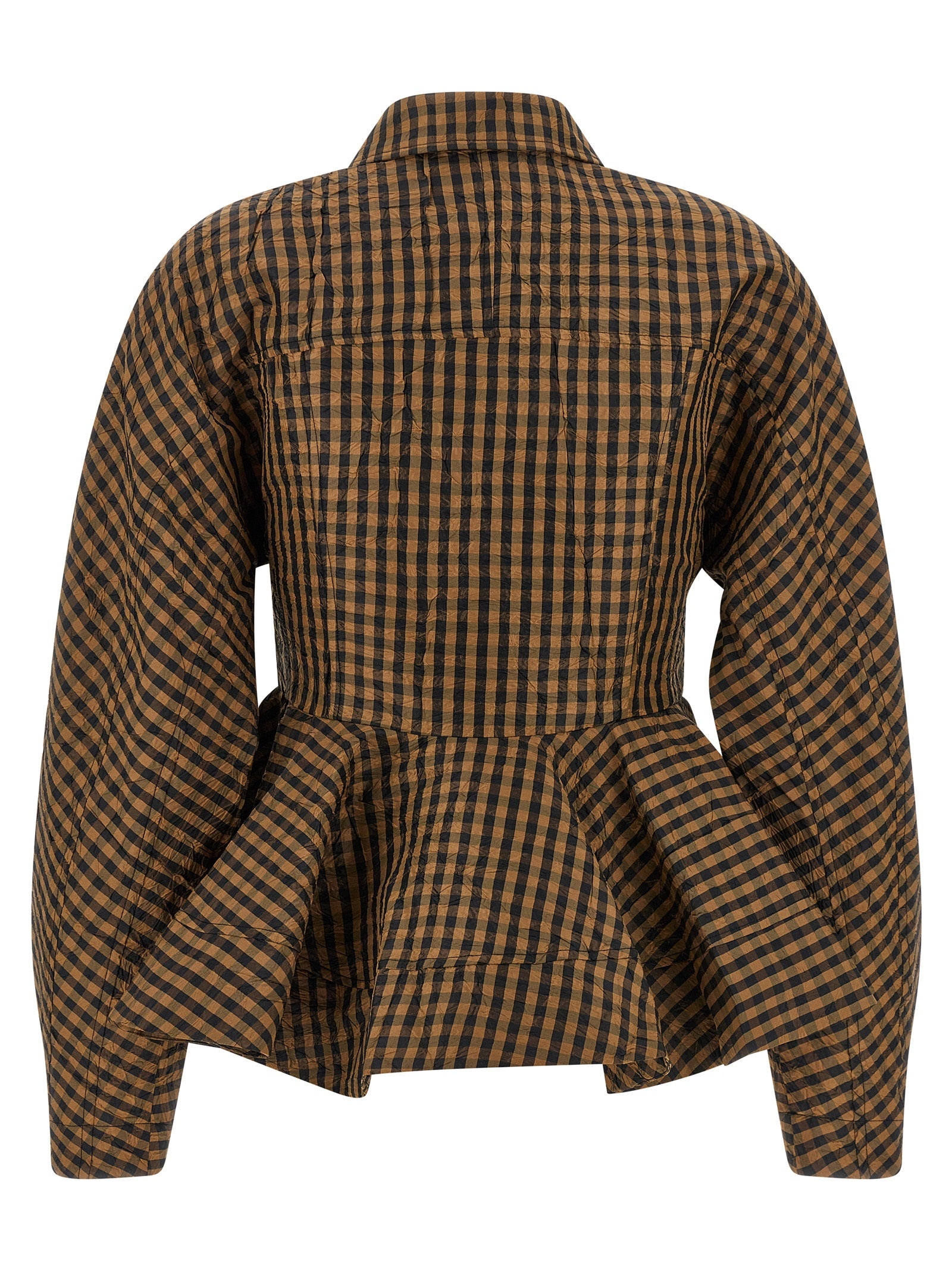 Ganni Crinckled Taffetà Blouse