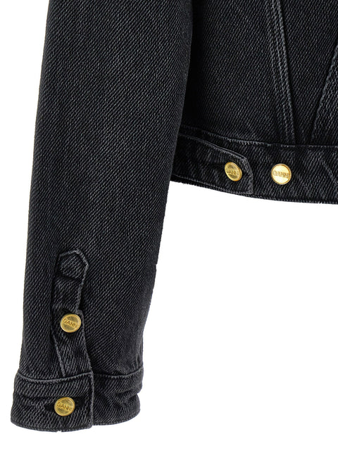 Ganni Cropped Denim Jacket