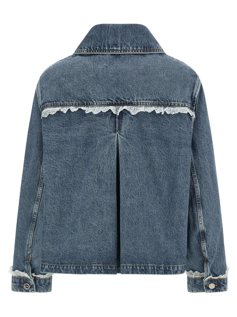 Ganni Denim And Lace Jacket