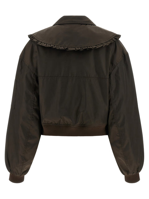 Ganni Duchesse Nylon Bomber Jacket