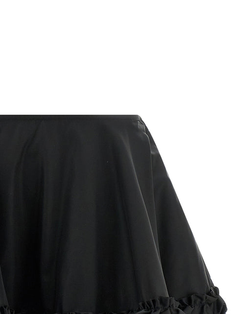 Ganni Duchesse Nylon Mini Frill Skirt