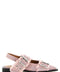 Ganni Feminine Buckle Fringed Denim Slingback