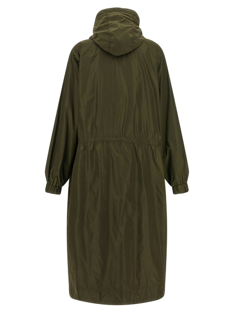 Ganni Green Nylon Windbreaker
