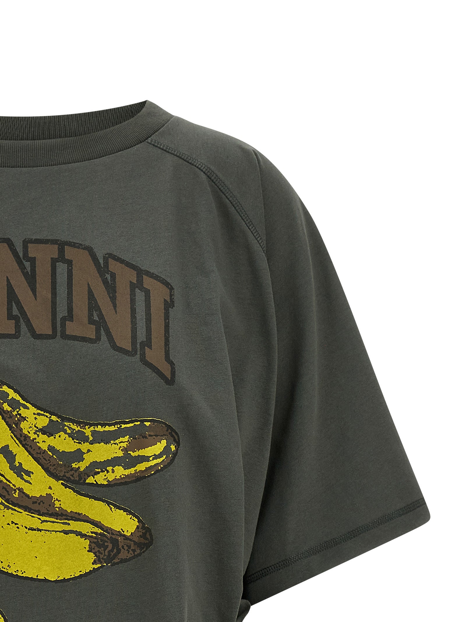 Ganni Grey Banana T-shirt