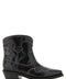 Ganni Low Shaft Embroidered Western Ankle Boots