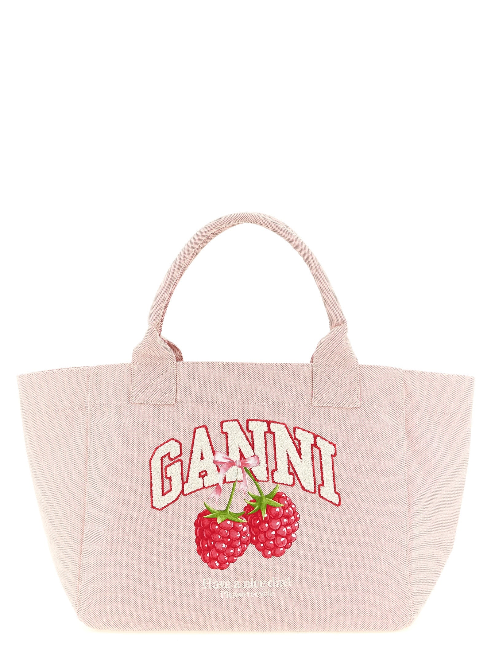 Ganni Medium Raspberry Shopping Bag