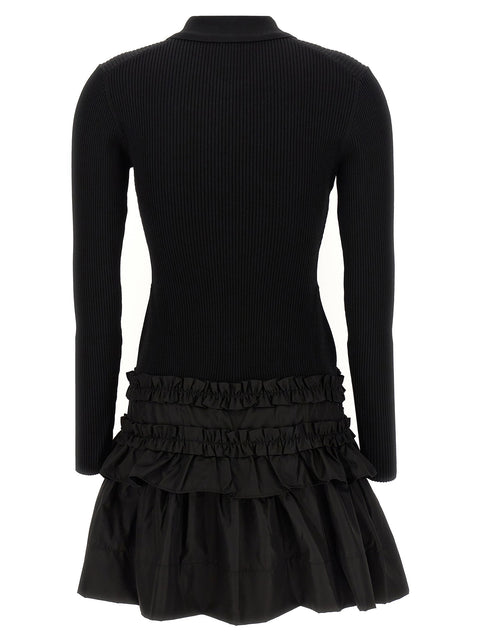 Ganni Melange Rib Knit Mini Dress