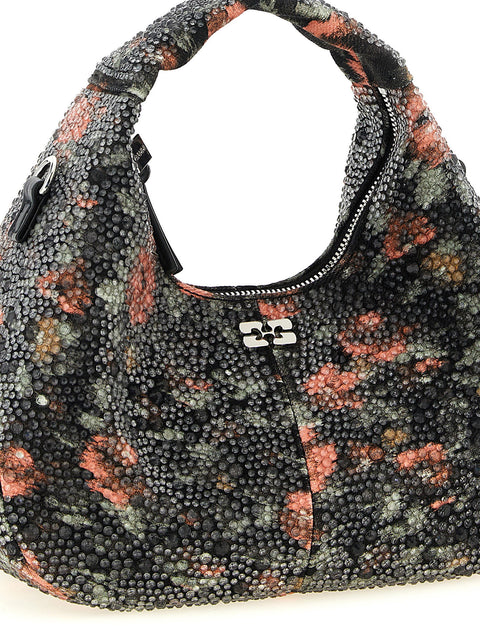 Ganni Mini Hobo Flowers Handbag