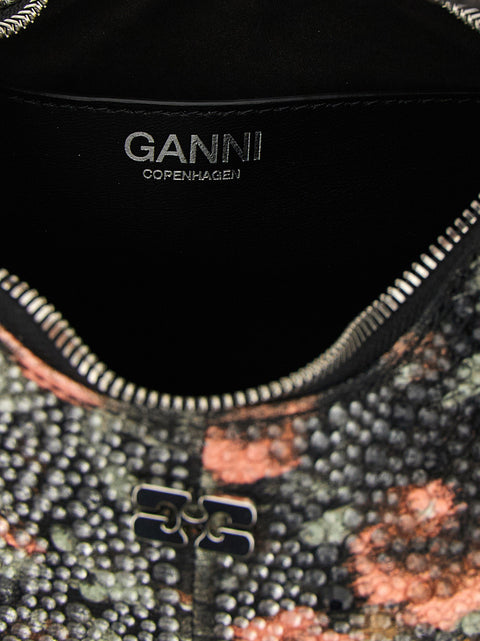 Ganni Mini Hobo Flowers Handbag
