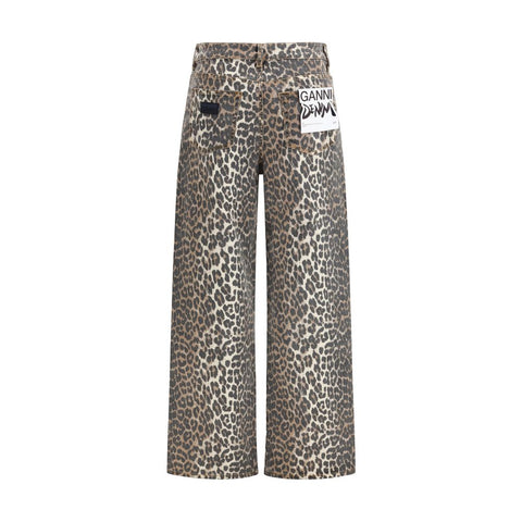 Ganni Multicolor Cotton Relaxed Fit Jeans