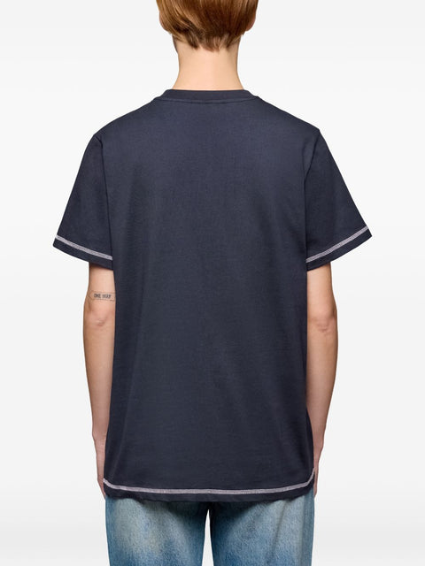 Ganni Raspberry cotton t-shirt