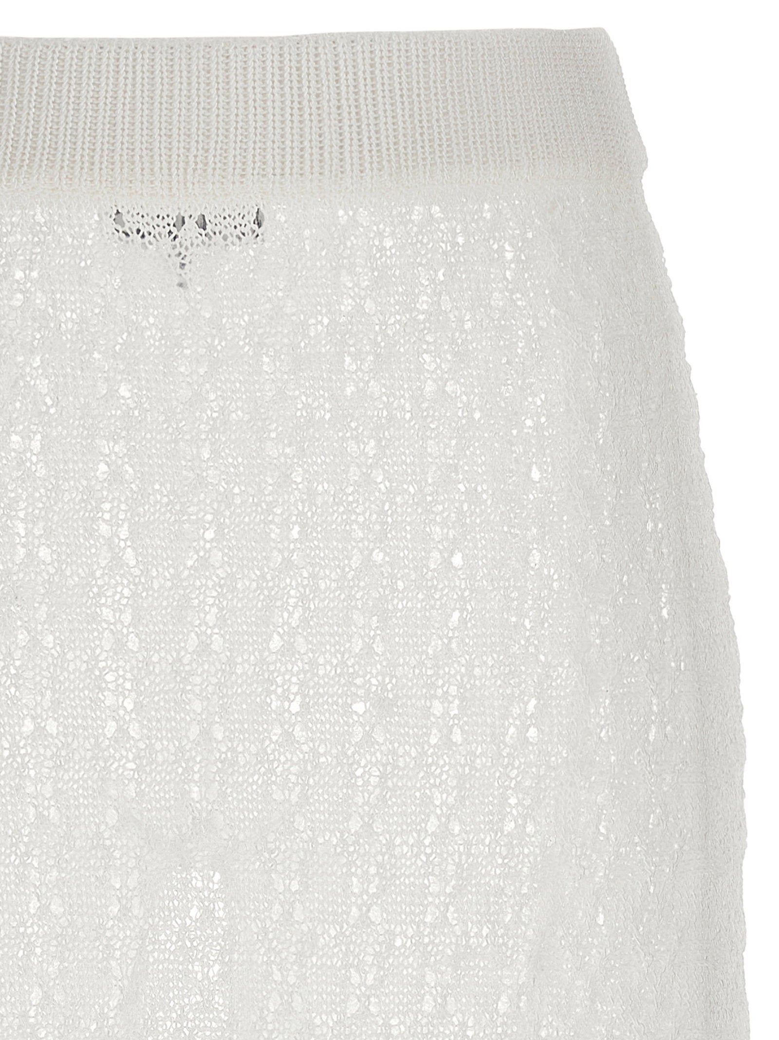 Ganni Shiny Pointelle Knit Skirt