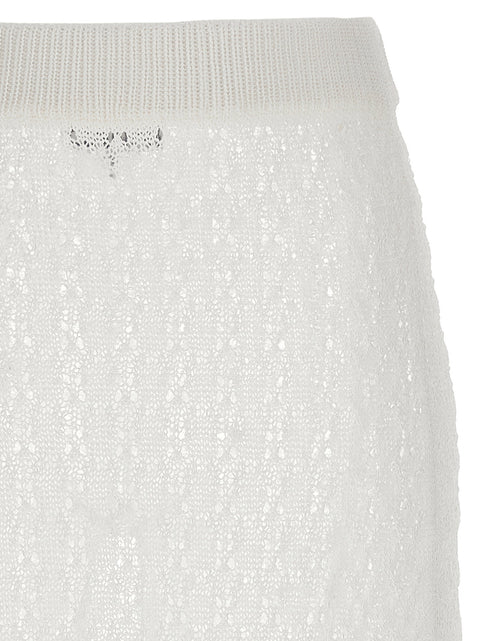 Ganni Shiny Pointelle Knit Skirt