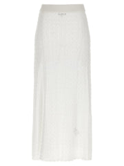Ganni Shiny Pointelle Knit Skirt