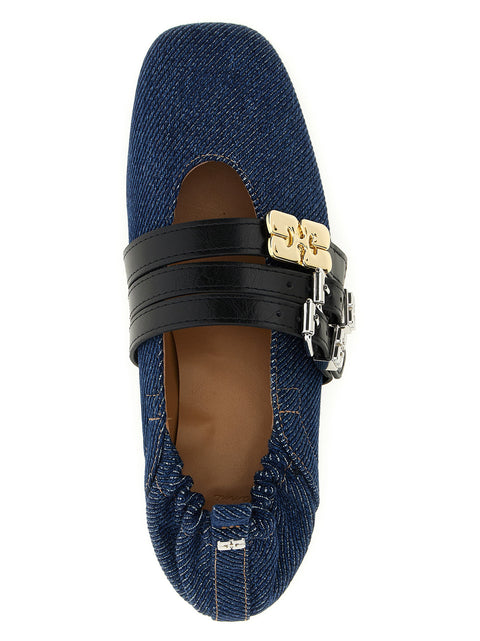 Ganni Sue Triple Ballet Flats