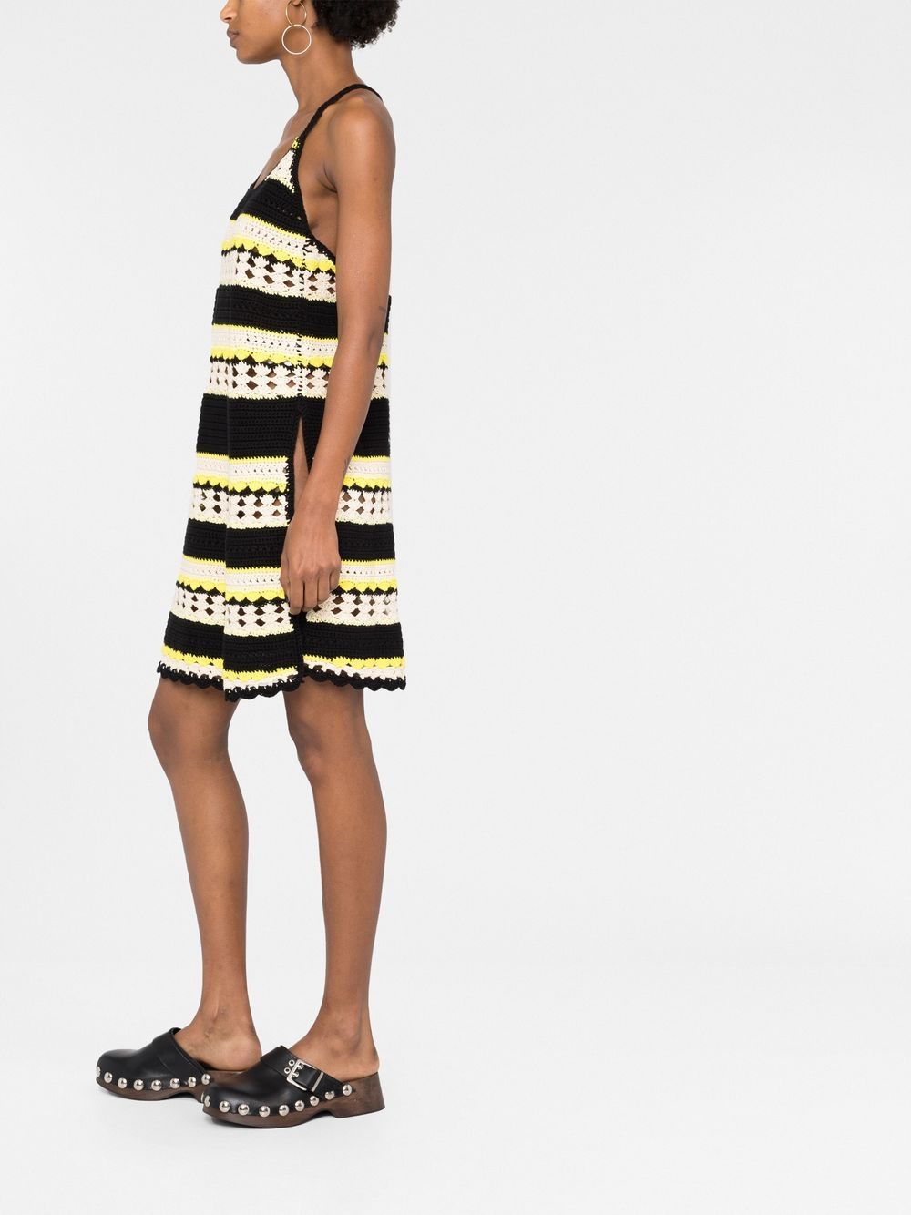 Ganni striped open-knit minidress-Dresses-Ganni-S-Urbanheer