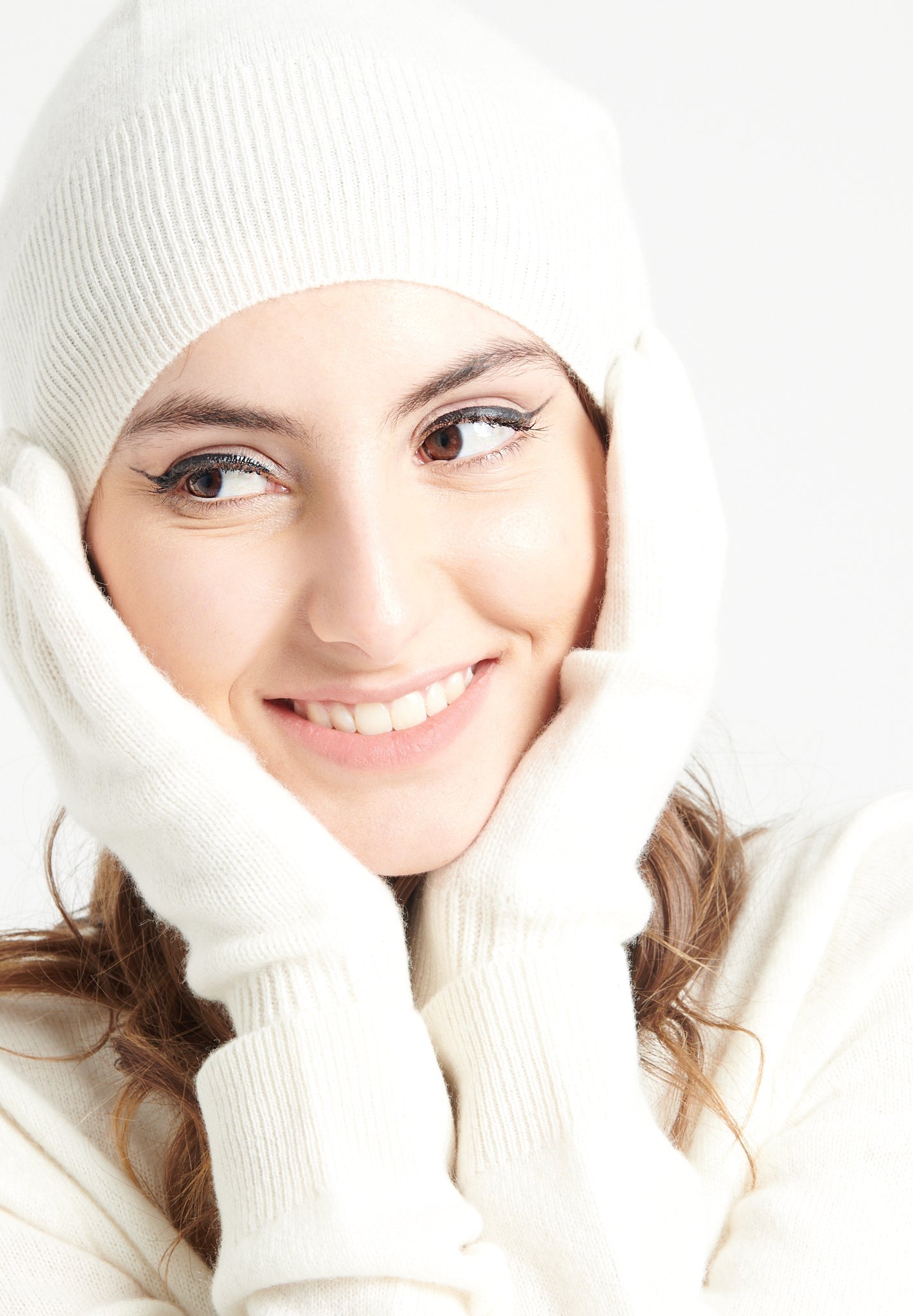 Gants en cachemire 4 fils blanc écru-gants-Studio Cashmere8-TU-SC8-00033-écru-Urbanheer