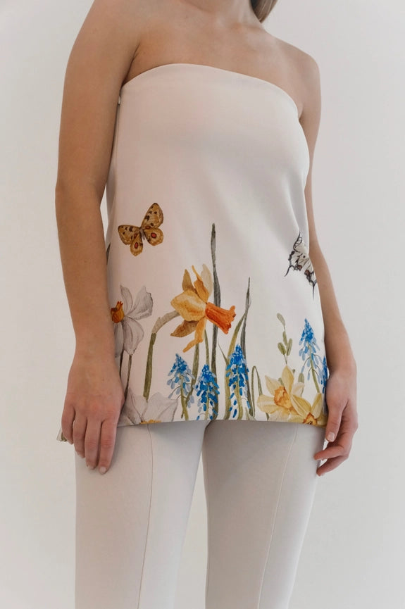 Gardenia Top Beige-Top-Ashley Stambouli-XS-Urbanheer