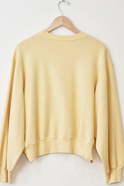 Garment Dye Cotton Terry Sweatshirt By-Sweatshirt-amente-M/L-Hazel-Urbanheer