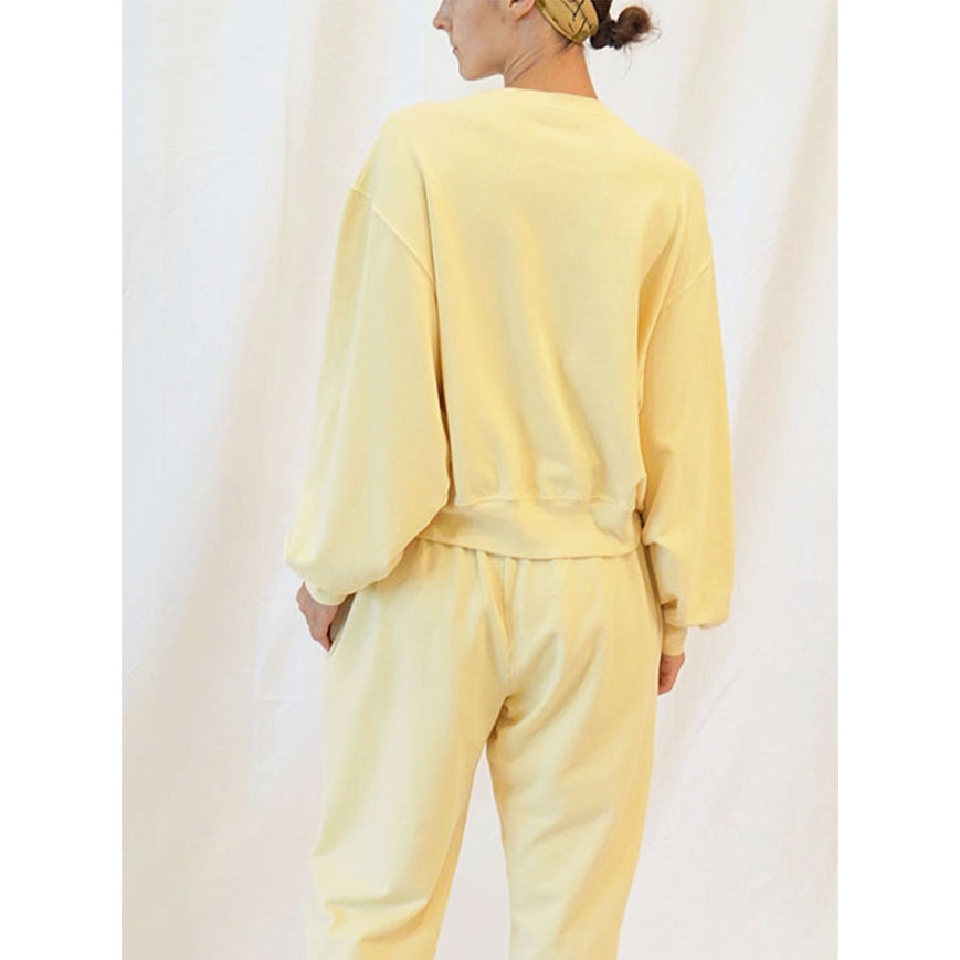 Garment Dye Cotton Terry Sweatshirt By-Sweatshirt-amente-M/L-Hazel-Urbanheer