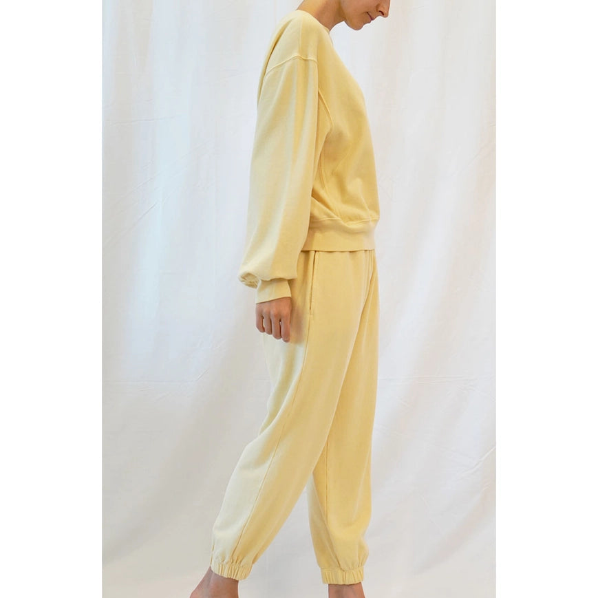 Garment Dye Cotton Terry Sweatshirt By-Sweatshirt-amente-M/L-Hazel-Urbanheer