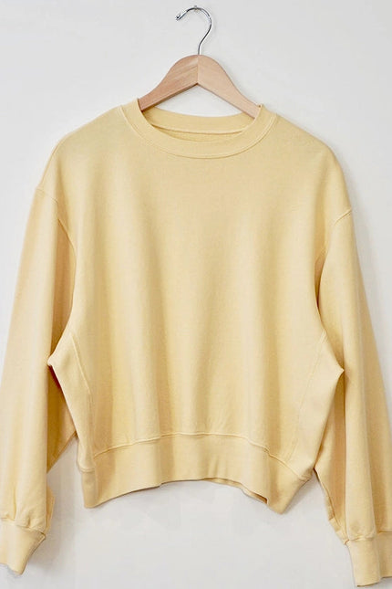 Garment Dye Cotton Terry Sweatshirt By-Sweatshirt-amente-M/L-Hazel-Urbanheer