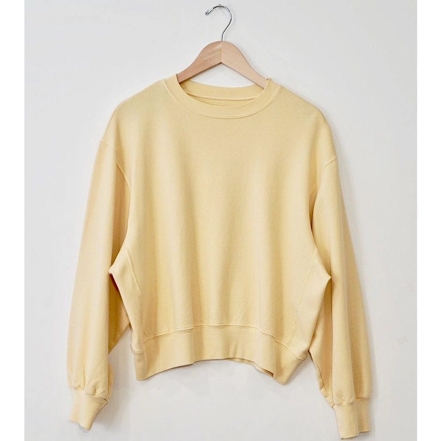 Garment Dye Cotton Terry Sweatshirt By-Sweatshirt-amente-M/L-Hazel-Urbanheer