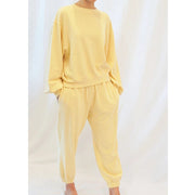 Garment Dye Cotton Terry Sweatshirt By-Sweatshirt-amente-M/L-Hazel-Urbanheer