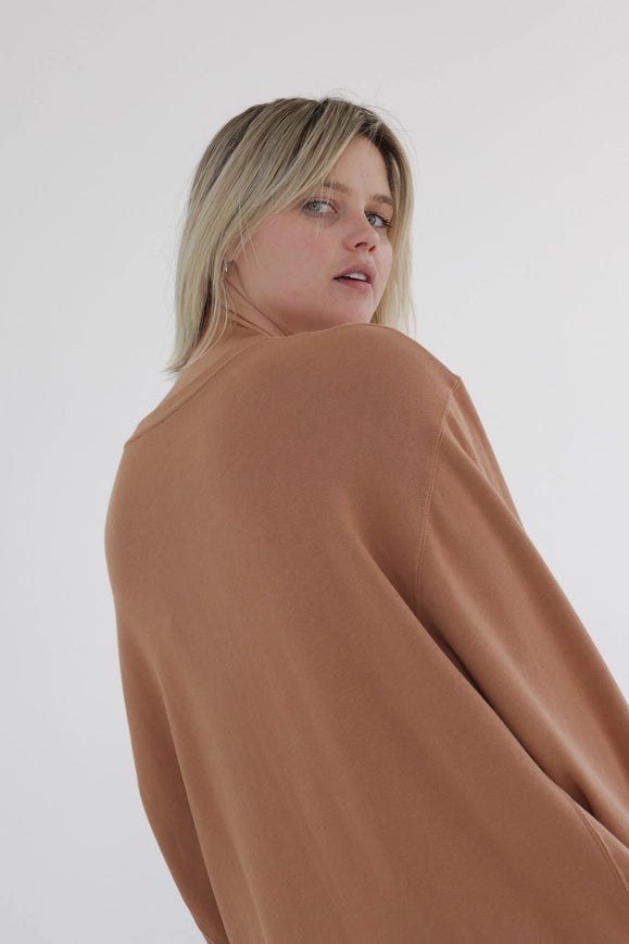 Garment Dye Cotton-Terry Sweatshirt Dress-Dress-amente-S/M-Hazel-Urbanheer