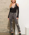 Garment Wash Star Crop Denim Skinny Jeans Charcoal-Jeans-Blue B-S-Urbanheer