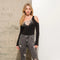 Garment Wash Star Crop Denim Skinny Jeans Charcoal-Jeans-Blue B-S-Urbanheer