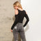 Garment Wash Star Crop Denim Skinny Jeans Charcoal-Jeans-Blue B-S-Urbanheer