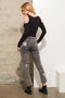 Garment Wash Star Crop Denim Skinny Jeans Charcoal-Jeans-Blue B-S-Urbanheer