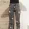 Garment Wash Star Crop Denim Skinny Jeans Charcoal-Jeans-Blue B-S-Urbanheer