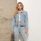Garment Wash Star Crop Denim Skinny Jeans Light Wash-Jeans-Blue B-S-Urbanheer