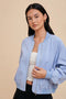 Garment Washed Bomber Jacket PERENNIAL BLUE-Jacket-In Loom-S-Urbanheer