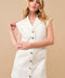 Garment Washed Collared Cargo Twill Dress WHITE-Dress-Blue B-S-WHITE-Urbanheer