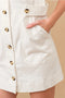 Garment Washed Collared Cargo Twill Dress WHITE-Dress-Blue B-S-WHITE-Urbanheer