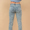 Garment Washed Side Sequin Tape Fringe Denim Jeans Med Wash-Jeans-Blue B-S-MED WASH-Urbanheer