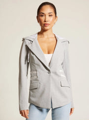 Gayatri Hooded Blazer-Blazer-Blanc Noir-XS-Wht/Lt Gry Htr-Urbanheer