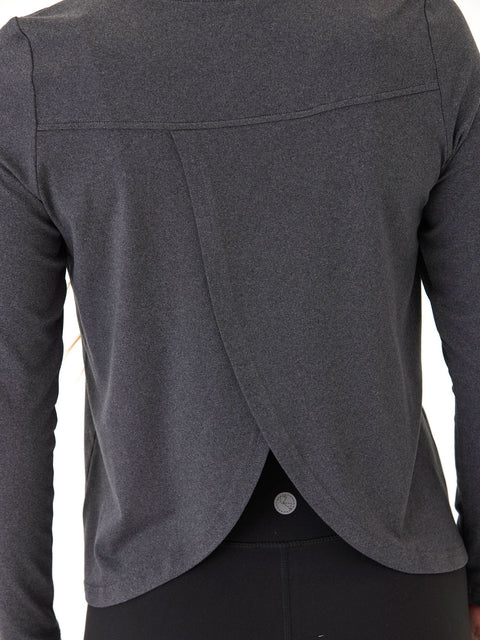 Gemella Luxe Jersey Tulip-Back Long Sleeve Top