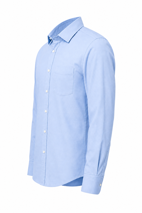 Classic Sky Blue Cotton Formal Shirt